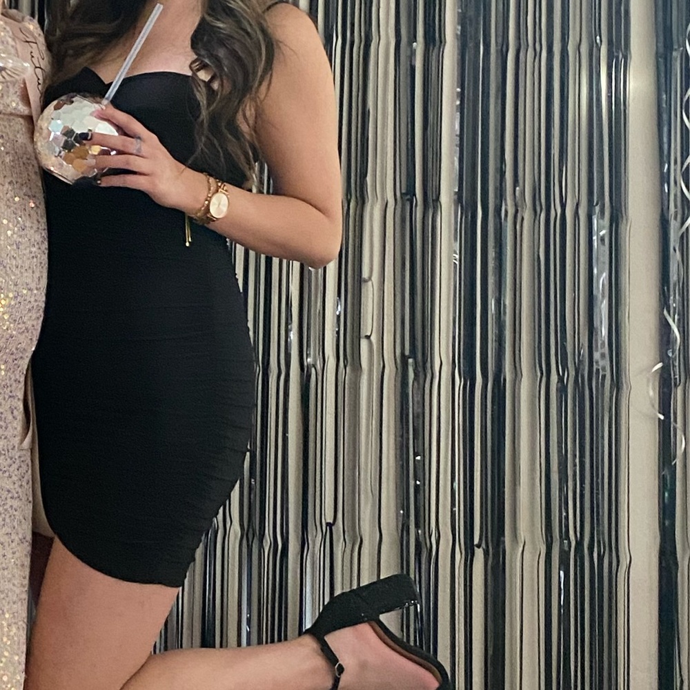 Black tight short dress